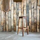 High wooden stool
