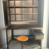 Postal sorting furniture with stool