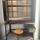 Postal sorting furniture with stool