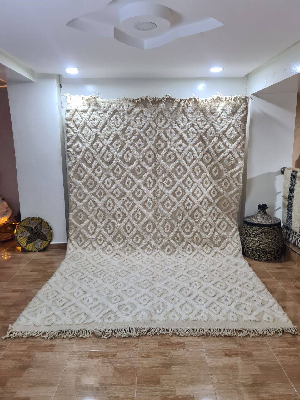 Handmade wool Berber rug 300X200 cm