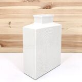 Sgrafo Modern white minimalist porcelain vase, 1960s