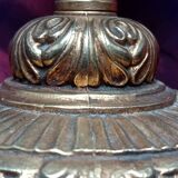 Table lamp in spelter and onyx