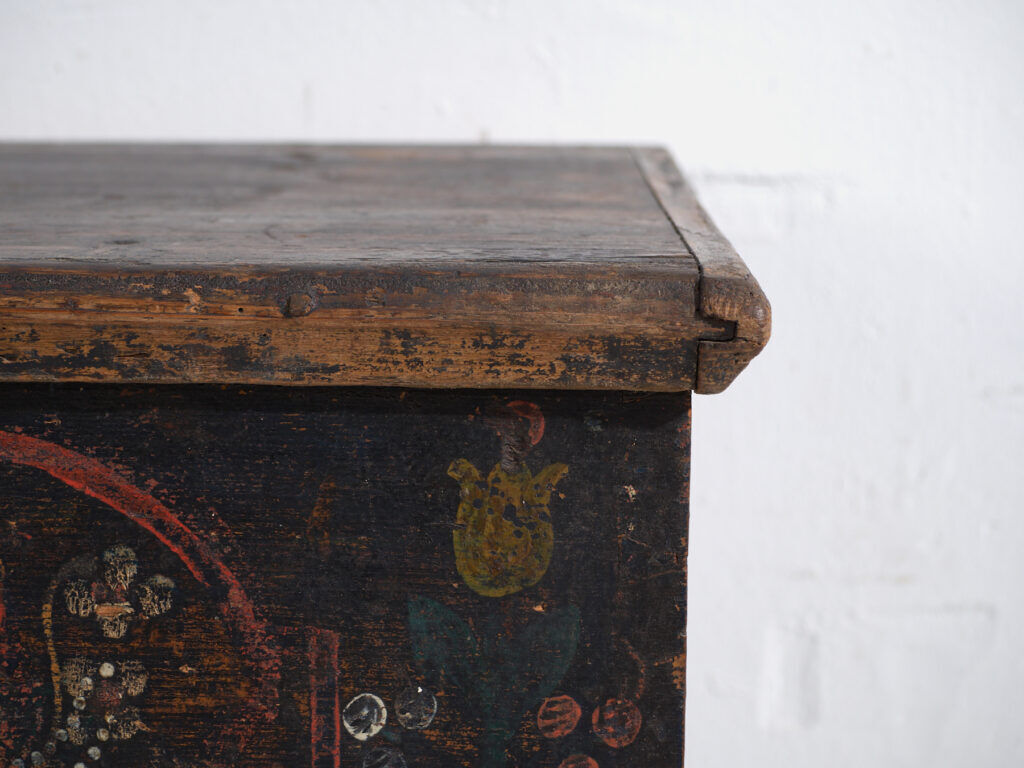 Antique pine wood chest – Central Europe (circa 1870)