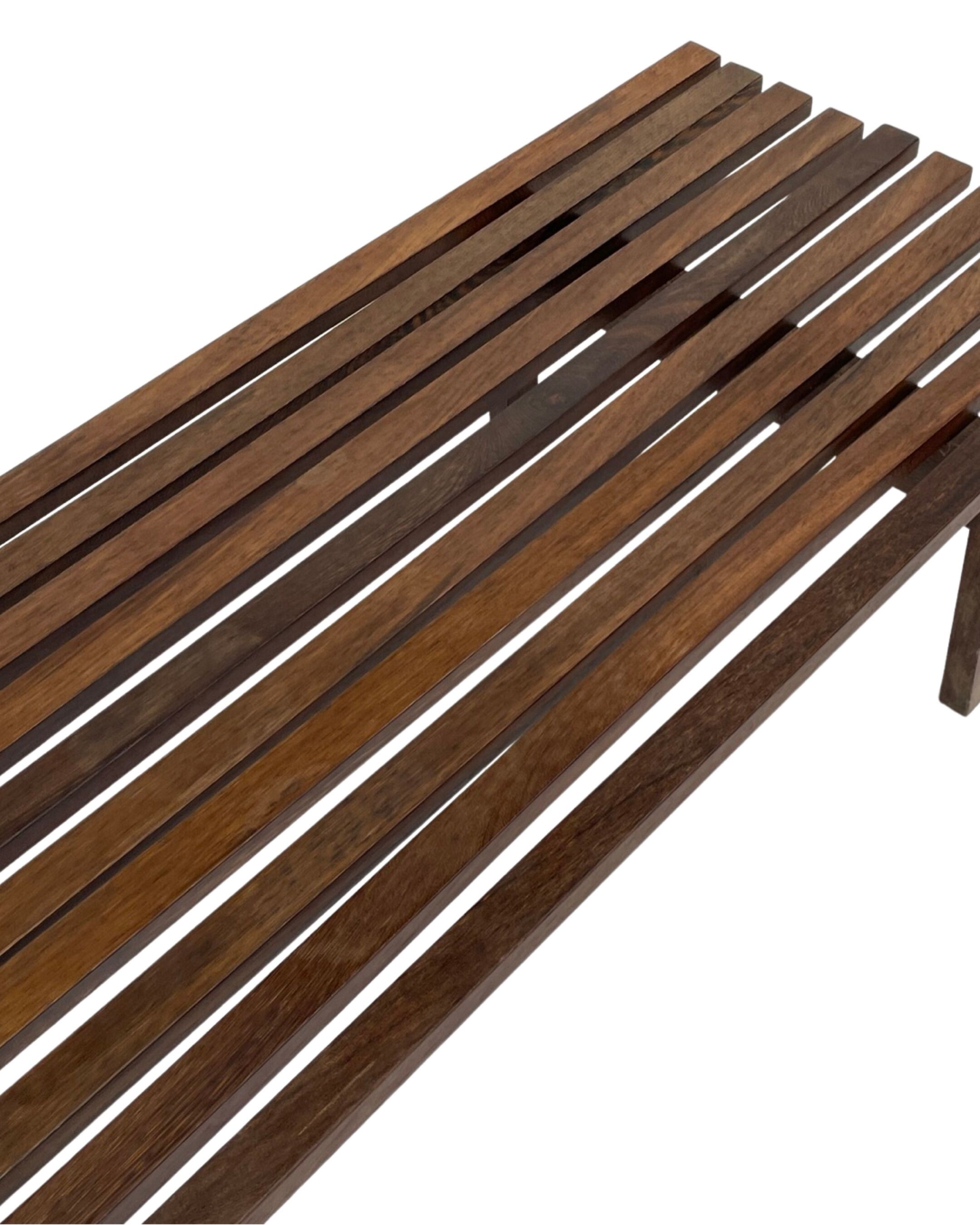 Slatted bench table wenge wood Martin Visser style 60's
