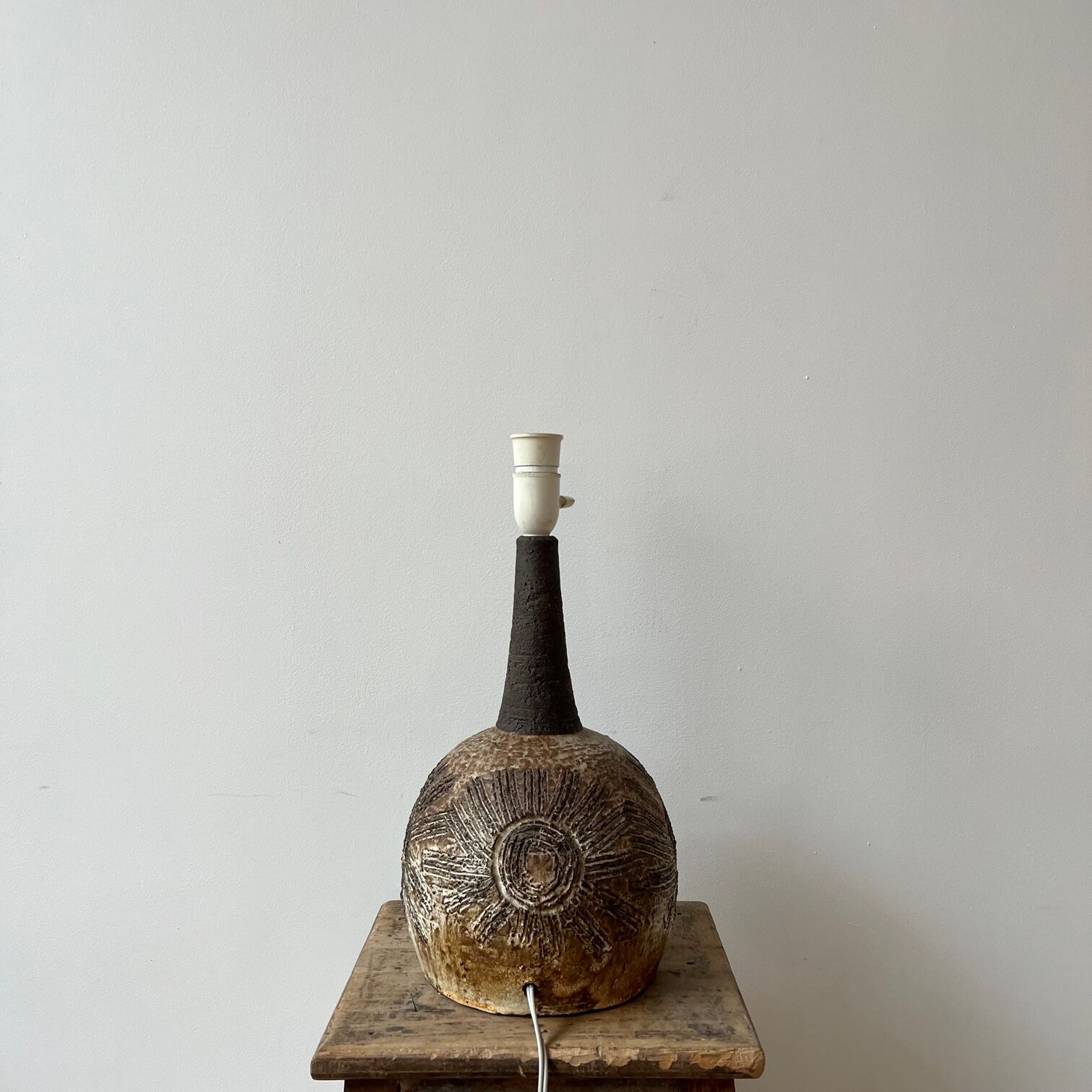 Danish mid-century ceramic table lamp base
