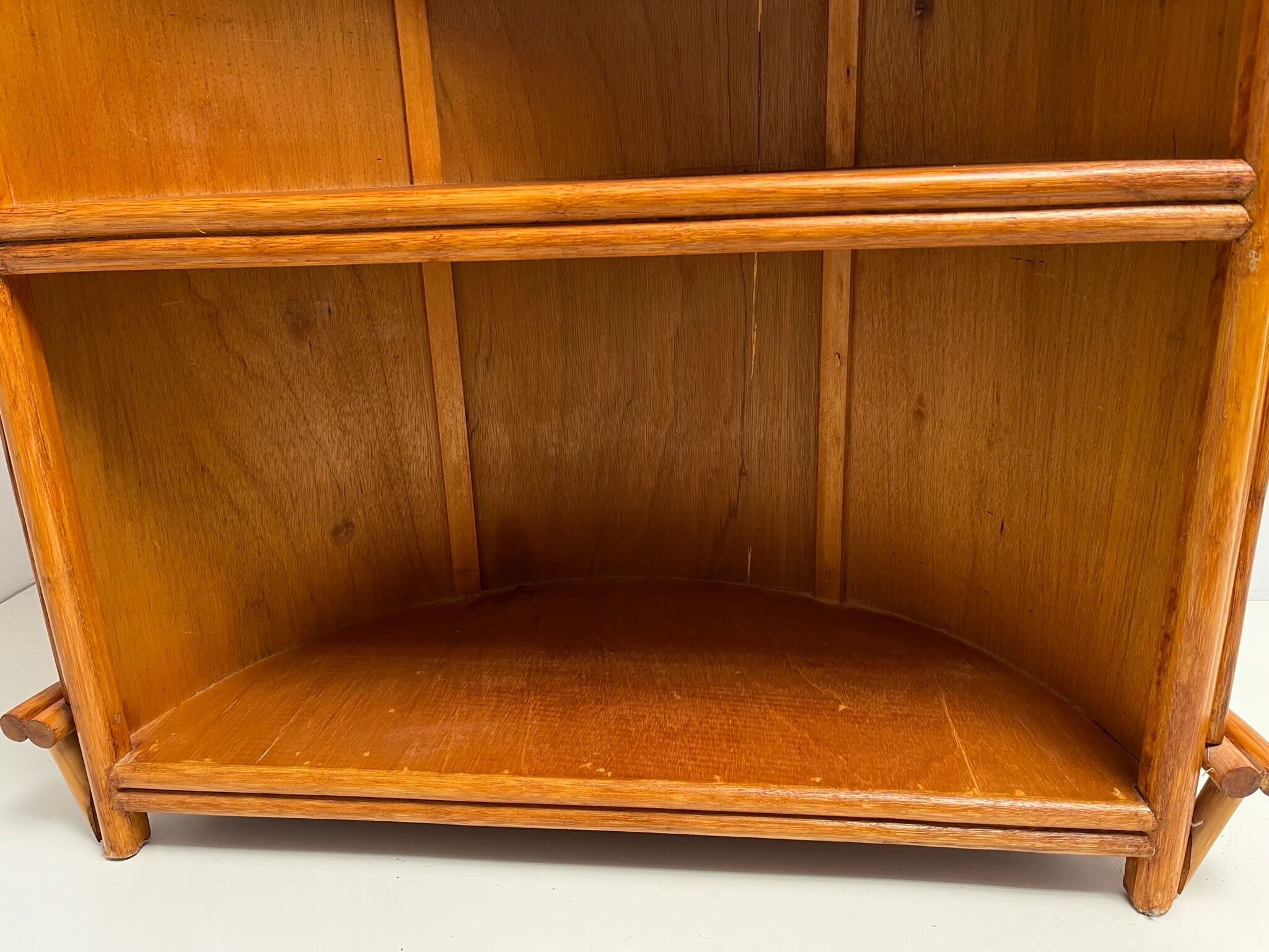 Rattan and bamboo bar and 3 stools from the 60s