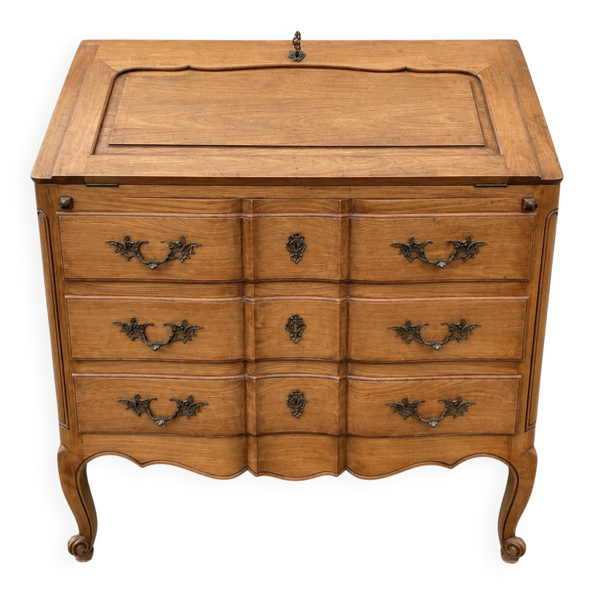 Secrétaire scriban dos d’âne de style Louis XV