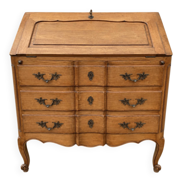 Secrétaire scriban dos d’âne de style Louis XV