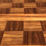 Set table and 4 chairs in walnut 1940