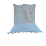 Simple white handmade rug 250cm x 150cm