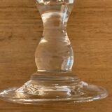 8 old red wine glasses with blown and bubbled glass walk