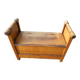 vintage solid wood chest bench (birch)