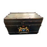 Antique painted English naval chest