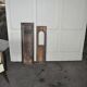 Lot de 2 panneaux sculptés en bois marron, Hongrie rurale, années 40, motifs géométriques
