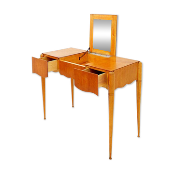 Coiffeuse avec miroir, abattant et tiroirs - 20ème siècle