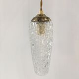 Vintage pressed glass pendant lamp