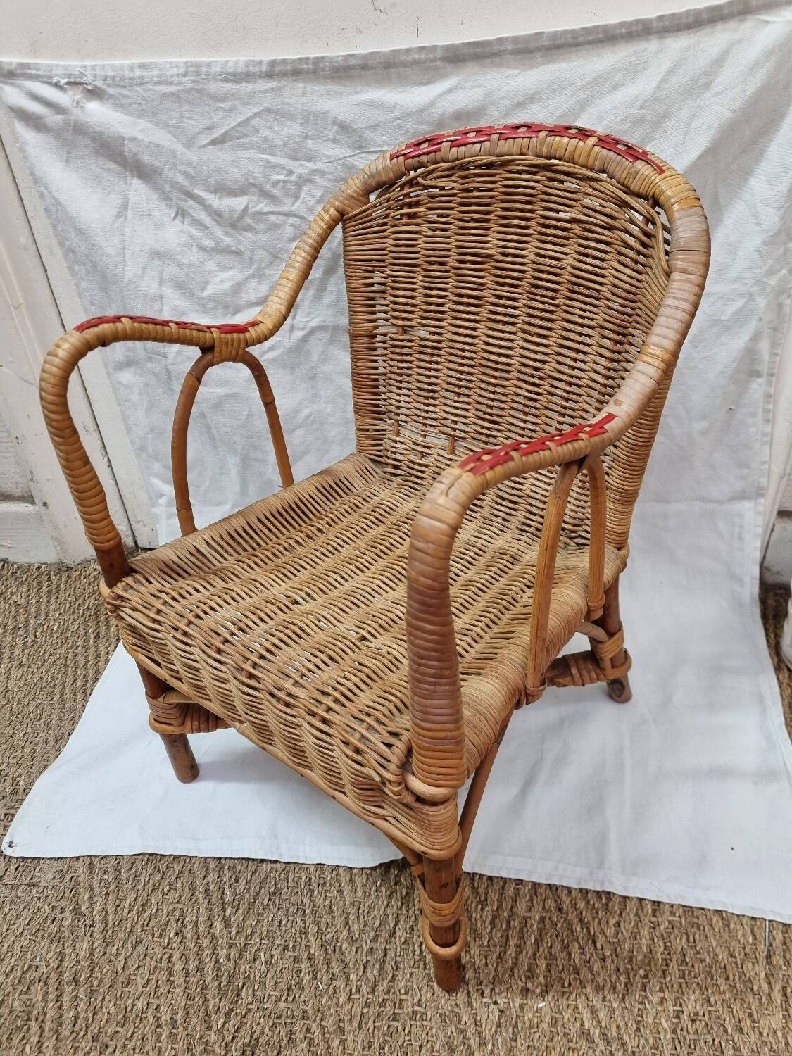 Rattan armchair from 1950