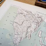 Kvarner Bay, Croatia. Original map printed in 1878.