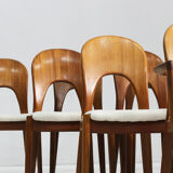 Vintage Danish dining chairs by Niels Koefoed solid teak, set of 10