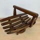 Brutalist wooden Scandinavian fruit basket