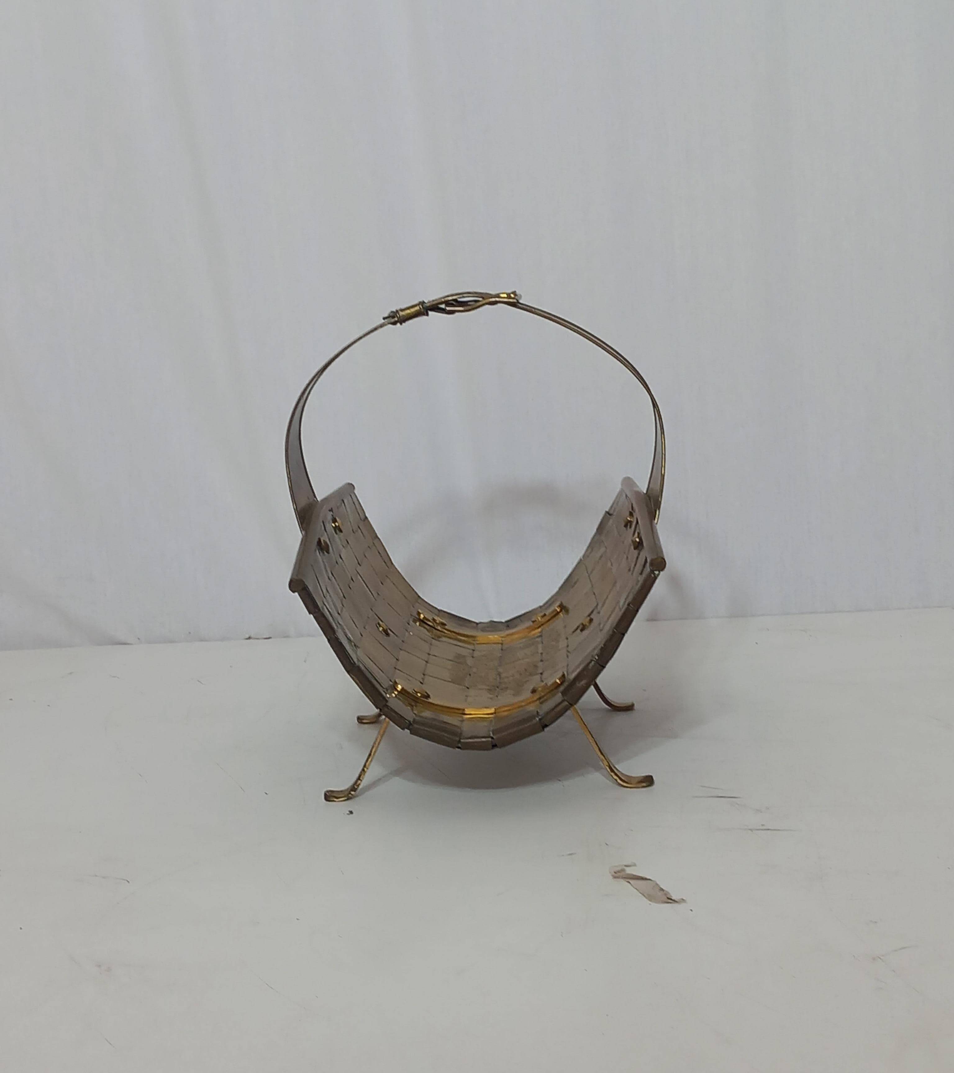 Brass Magazine Rack, 40s
