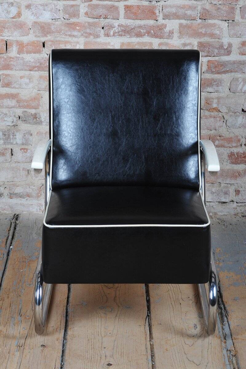 Bauhaus Armchair in Chrome by W. Gispen for Mücke-Melder, Czech, 1930s