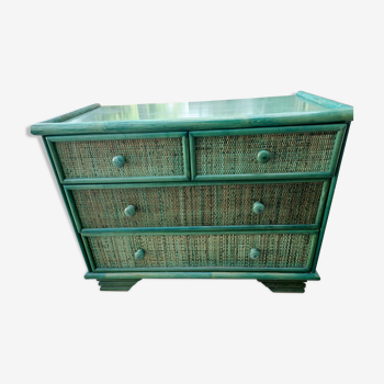 Commode style maugrion  verte 1960 1970