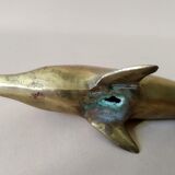 Patinated brass dolphin
