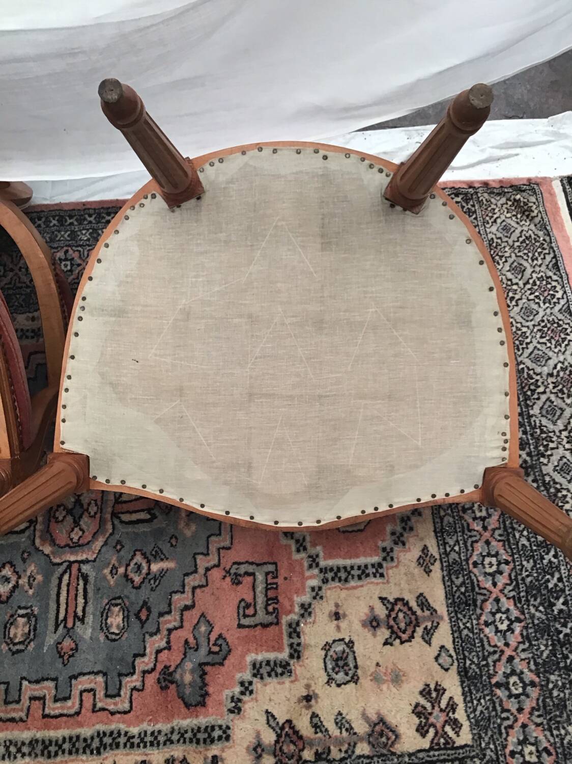 2 Louis XVI style armchairs