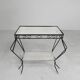 Table d'appoint vintage sculpturale en acier (style Mategot), années 1950