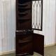 1950s English mahogany corner cabinet
