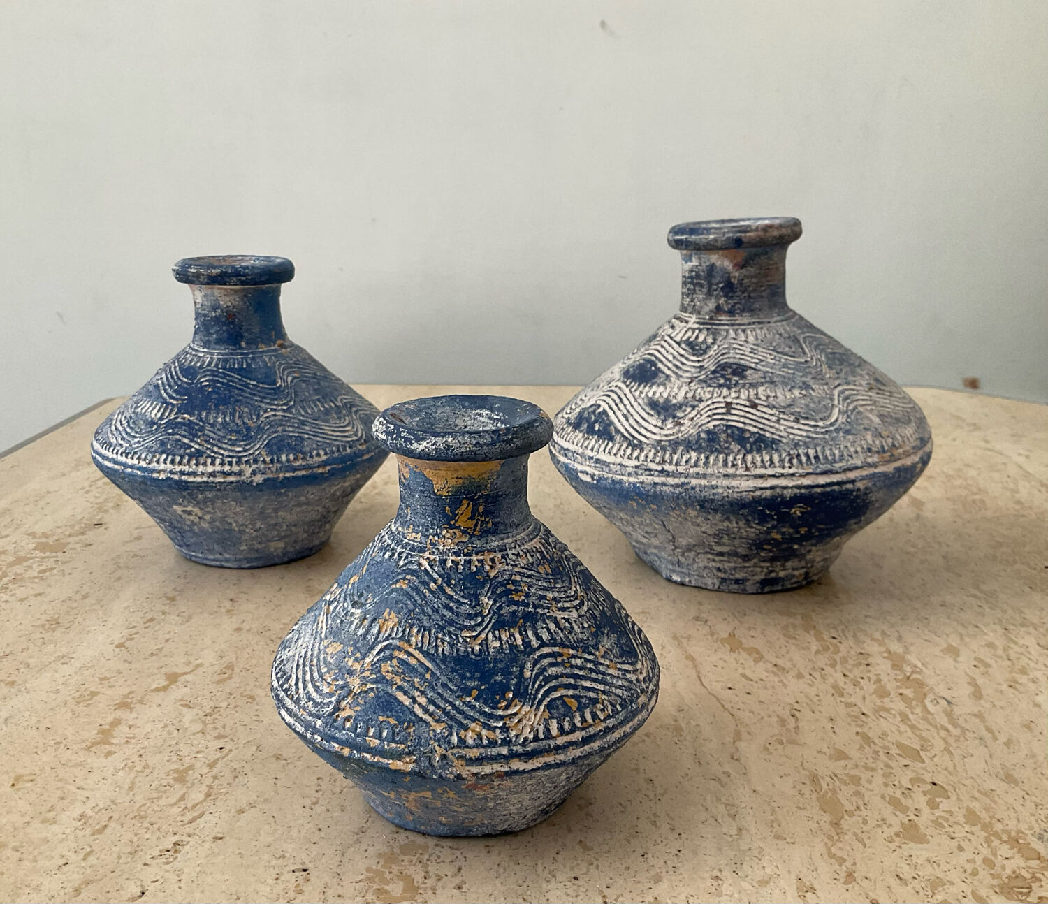 Trio of vintage ceramic vases