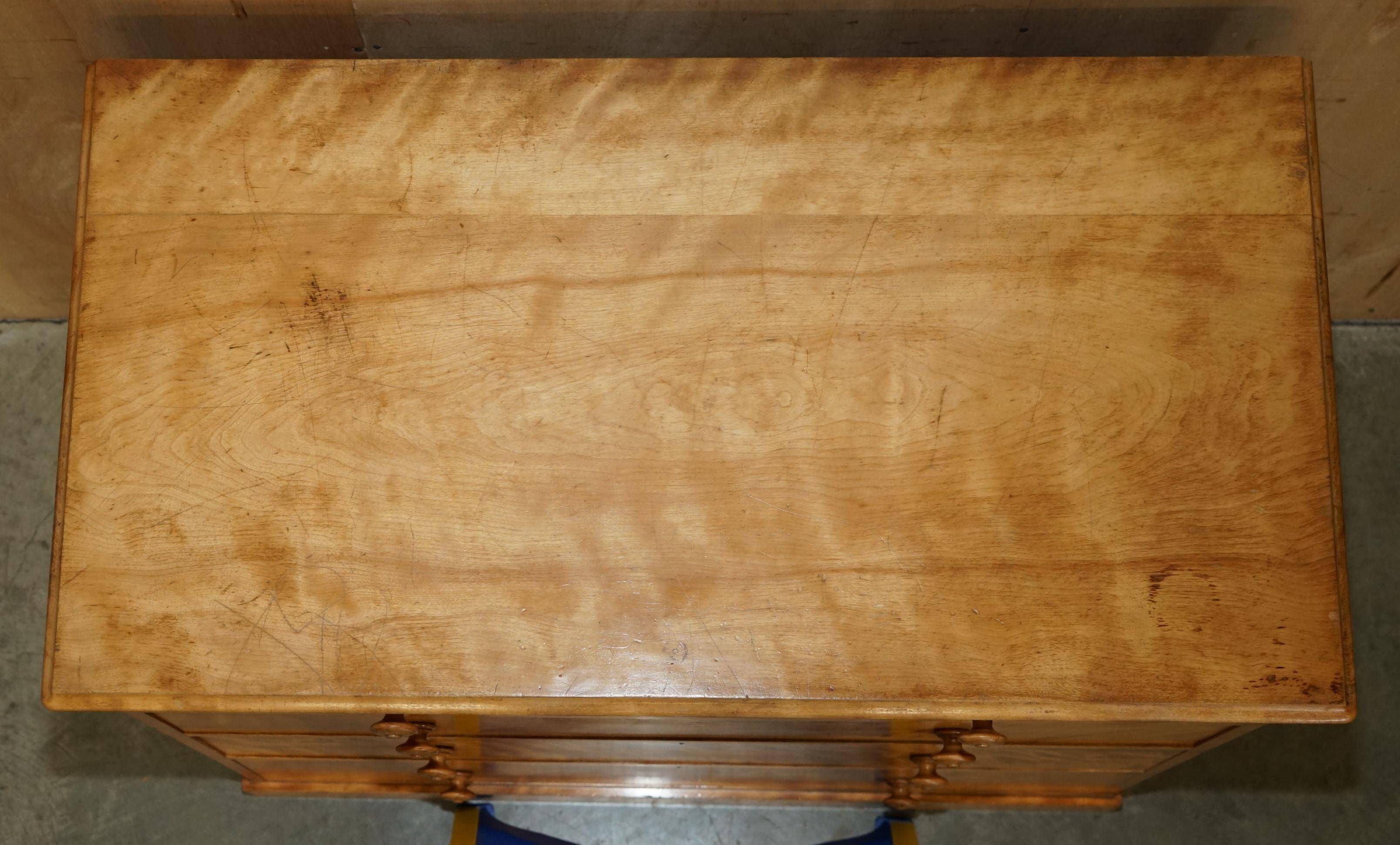 Victorian Commode in Satin Birch by Holland & Sons 1880