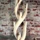 Brutalist coat rack carved in Suar WOOD HT 193 cm