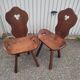 Paire de chaises brutalistes