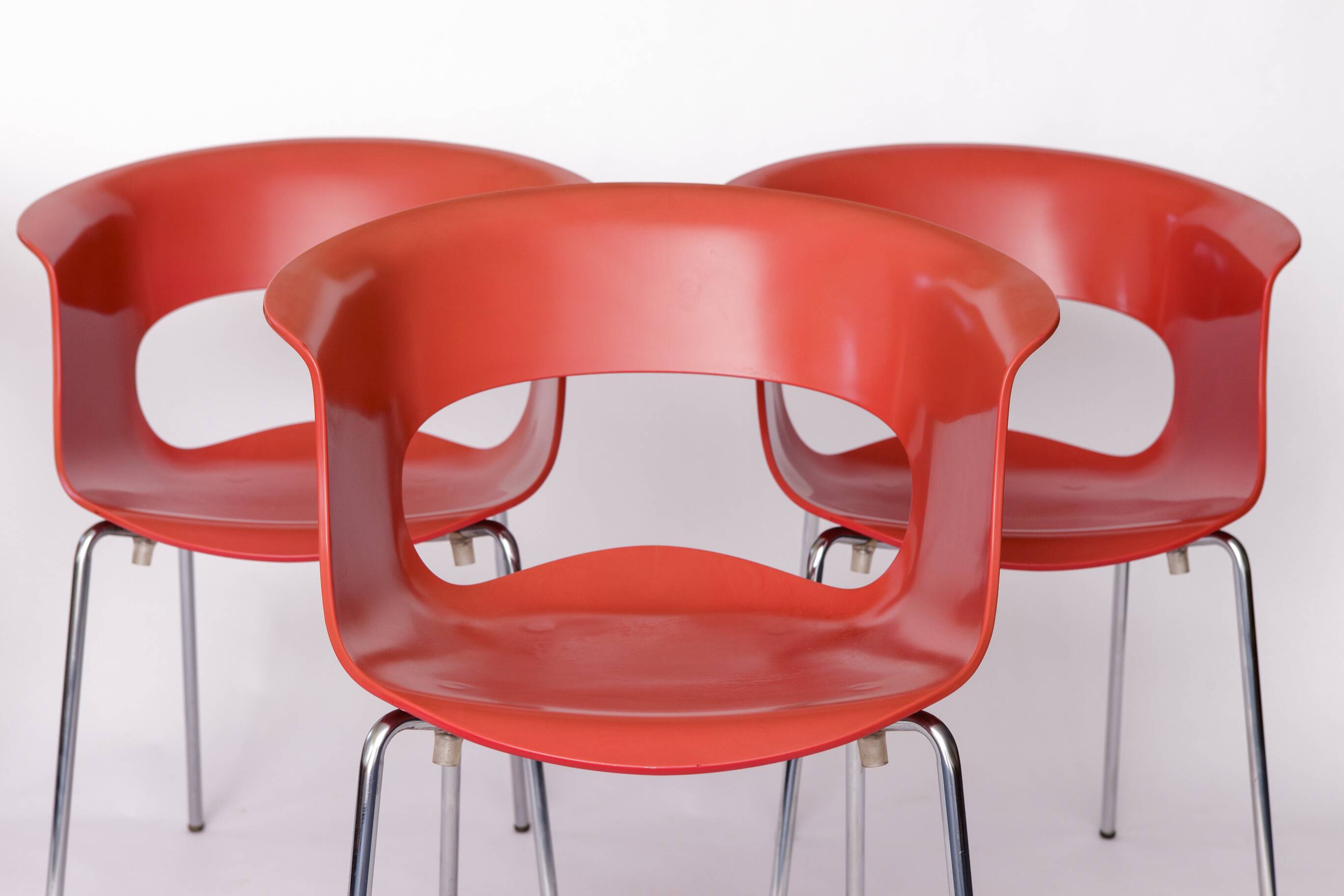Set of 4 SCAB Design “Miss B” Chairs – Italian Stackable Chairs, 1990s
