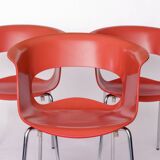 Set of 4 SCAB Design “Miss B” Chairs – Italian Stackable Chairs, 1990s