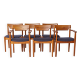 Set of 6 Vintage Danish Teak Chairs by Grete Jalk, 1960s | Reupholstered