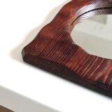 Miroir de forme libre en bois, années 70