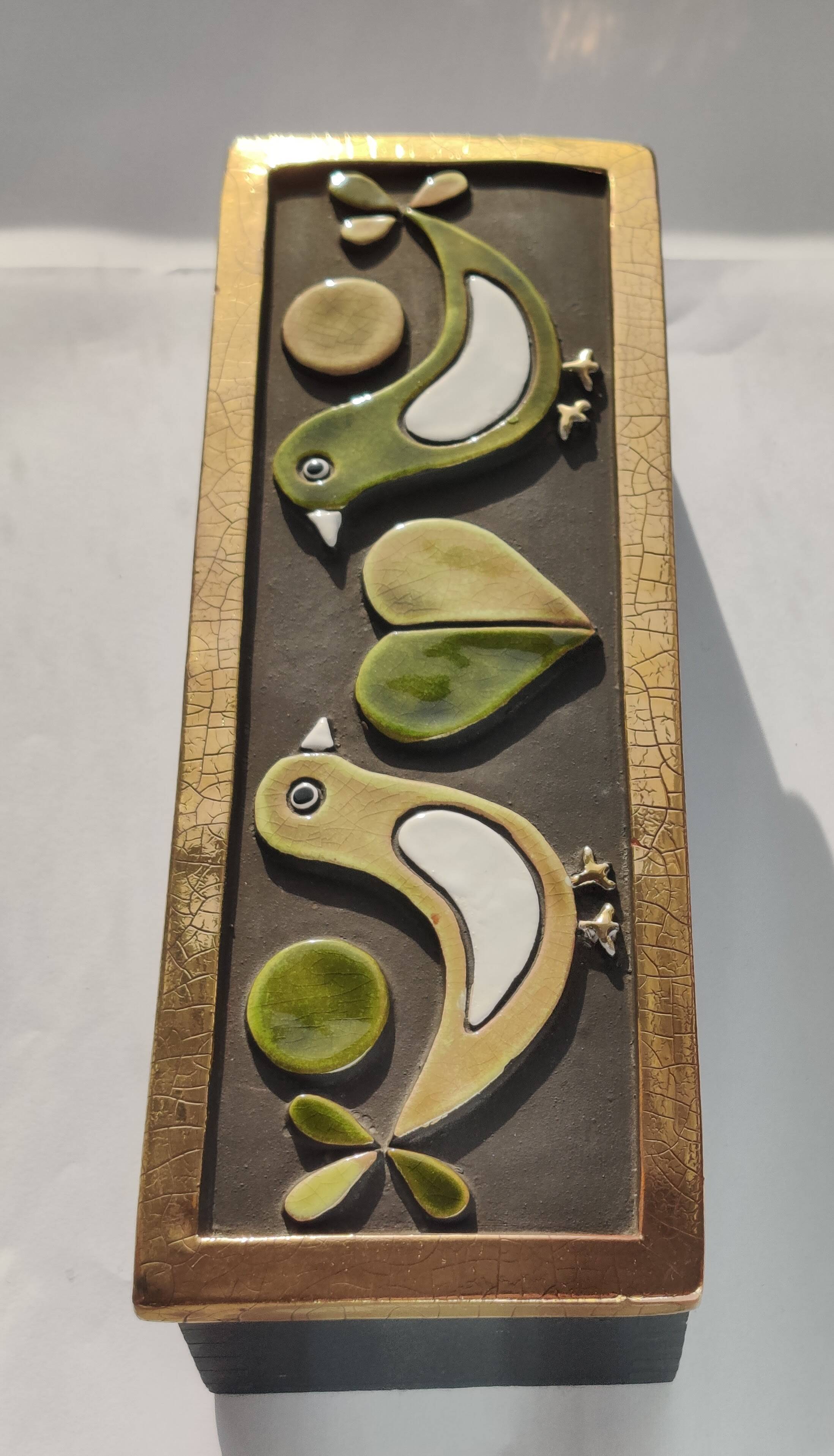 Coffret, boîte à bijoux "colombes" Mithé Espelt