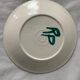Green and red enamelled ceramic plate Robert Picault Vallauris 1960
