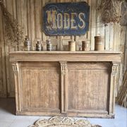 Magnifique Ancien Comptoir De Commerce En Chêne À Nombreux Tiroirs