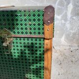 Vintage green metal trunk