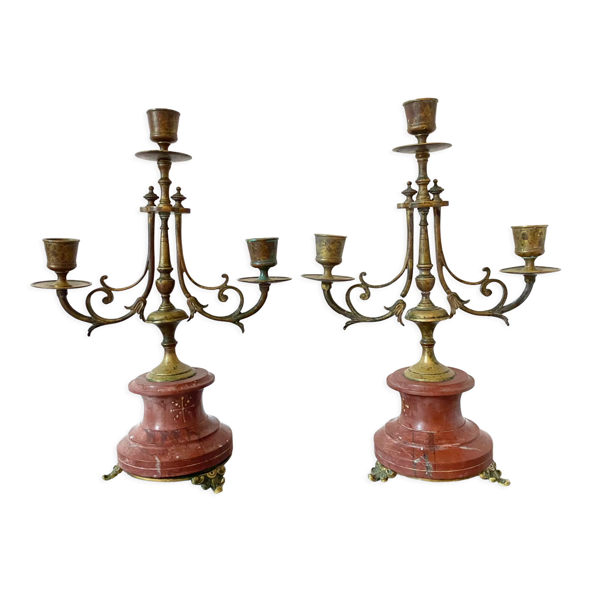 Pair of antique candlesticks