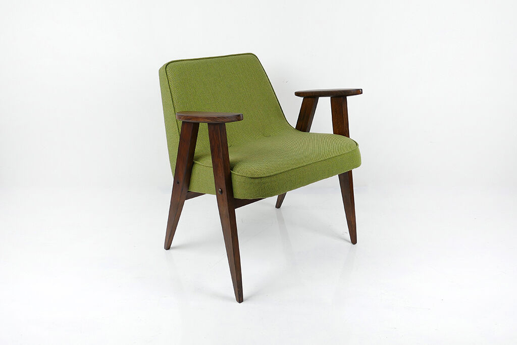 Restored vintage green lounge armchair from 60's