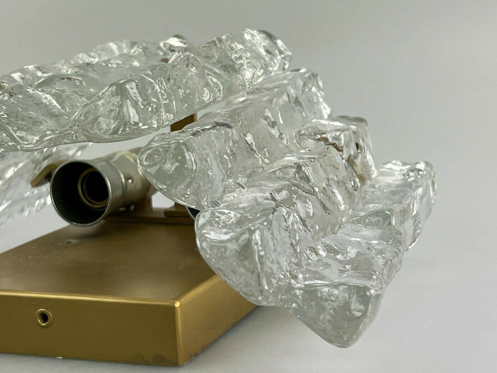 60s 70s lamp light wall lamp Kalmar Franken KG Ice Glass Design 60s
