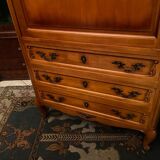 Louis XV style solid cherry wood secretary