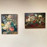 Floral Still Life Duo Canvas Prints