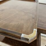 1930s art decò tray by fada in wood and metal