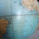 Old terrestrial globe world map Taride metal feet